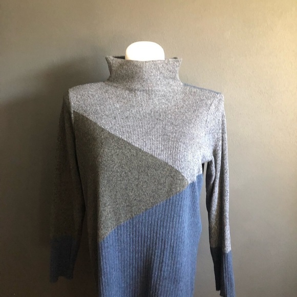 Nic+Zoe Women's Block Sweater Dress L - Picture 3 of 9